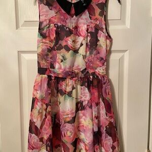 Aeropostale Kids Floral Dress - Pink and Black